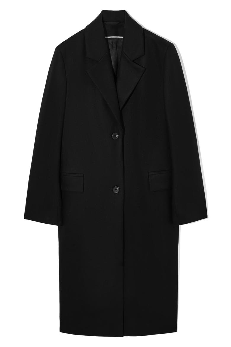 Wool Blend Coat, Alternate, color, BLACK