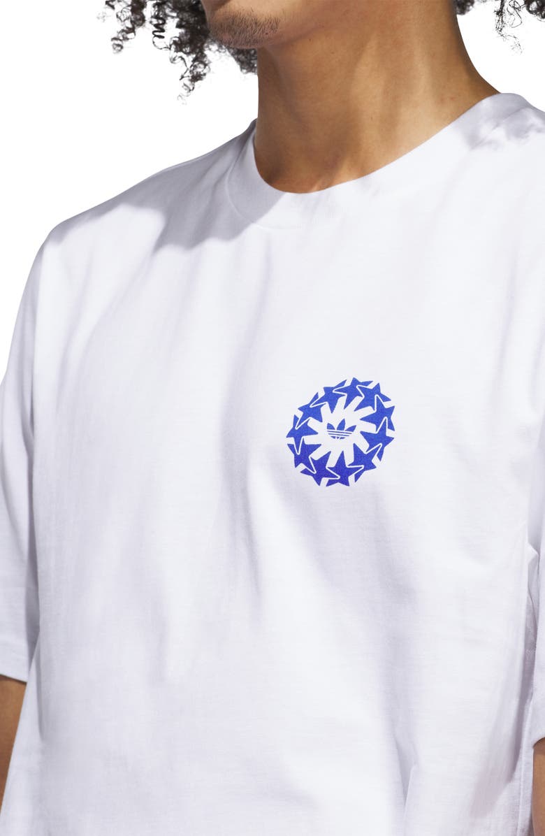 adidas Star Wheel Graphic T-Shirt, Alternate, color, White