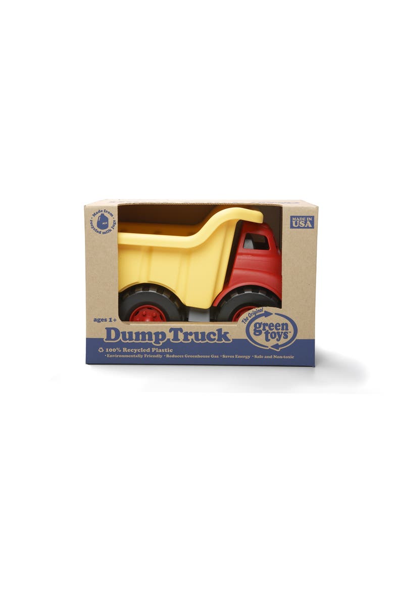 Dump Truck, Alternate, color, RED/ YELLOW