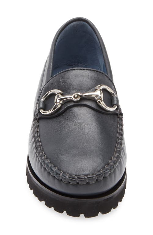 Robert Zur Soho Classic Bit Loafer In Navy