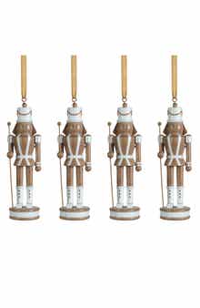 Zodax Gelsey Set of 4 Nutcracker Pole Ornaments