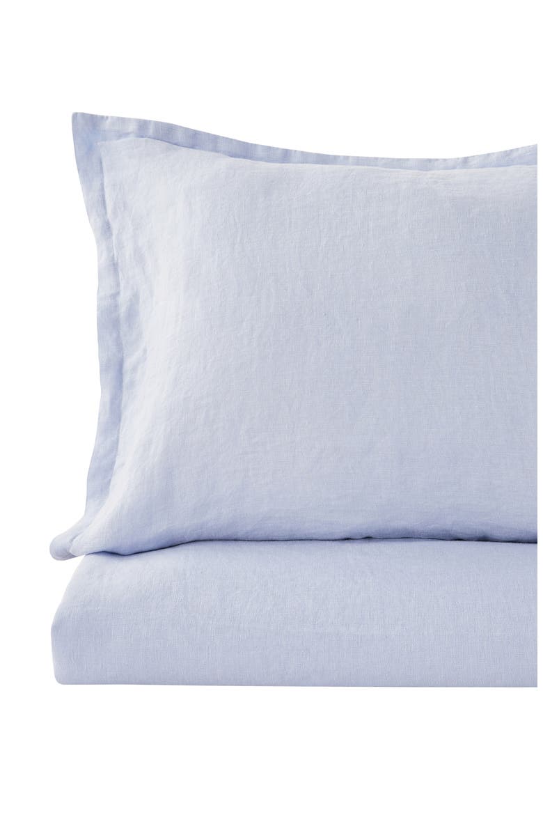 Linen Duvet Set, Alternate, color, BLUE