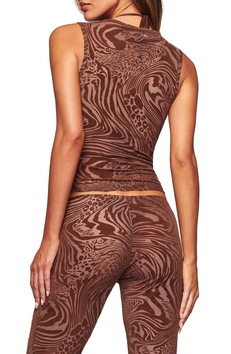 I.AM.GIA Amina Burnout Print Crop Tank, Alternate, color, 