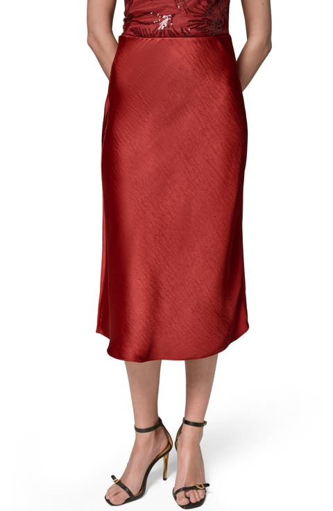 Satin Midi Skirt