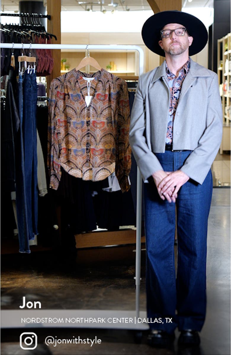 Esmeralda Print Silk Top, sales video thumbnail