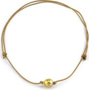 The Pearl Source Golden Baroque Pearl Leather Adjustable Necklace