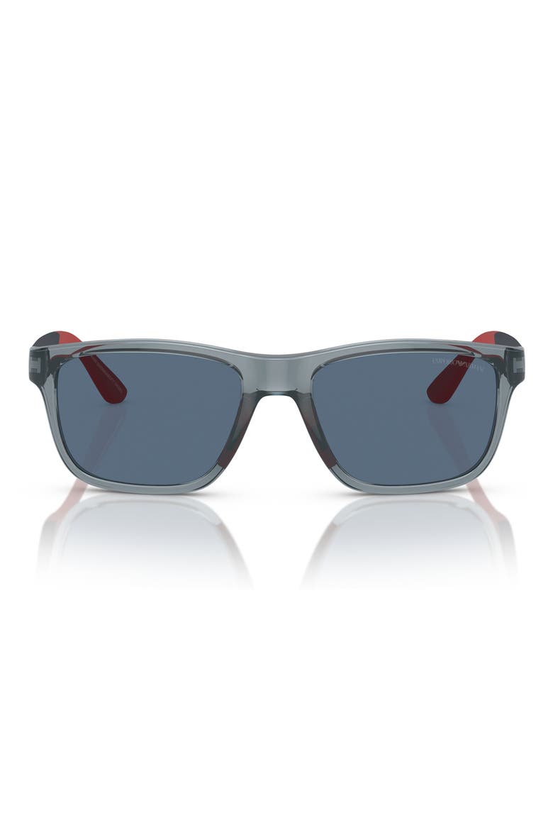 Kids' 48mm Pillow Sunglasses, Main, color, SHINY BLUE / DARK BLUE