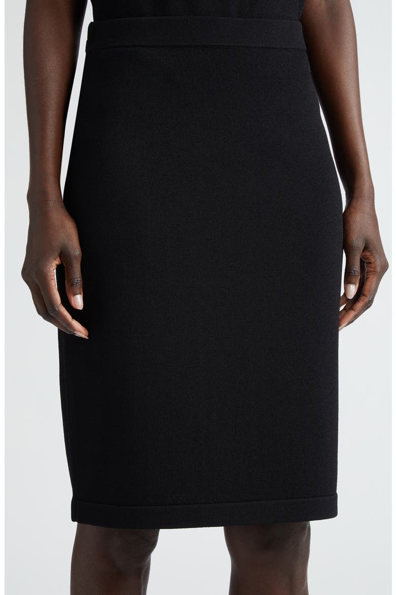 Santiago Sweater Knit Skirt, Alternate, color, BLACK