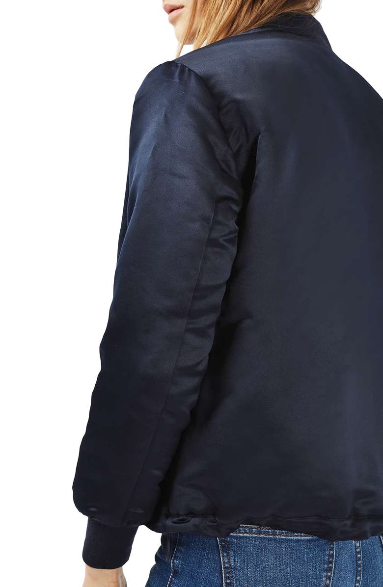 Topshop Sven Bomber Jacket, Alternate, color, 