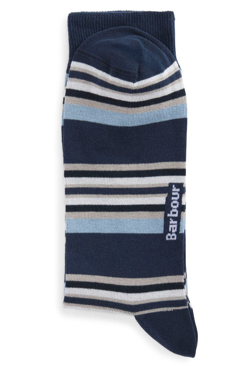 Assorted 2-Pack Summer Stripe Cotton Blend Dress Socks, Alternate, color, PINK/NAVY STRIPE