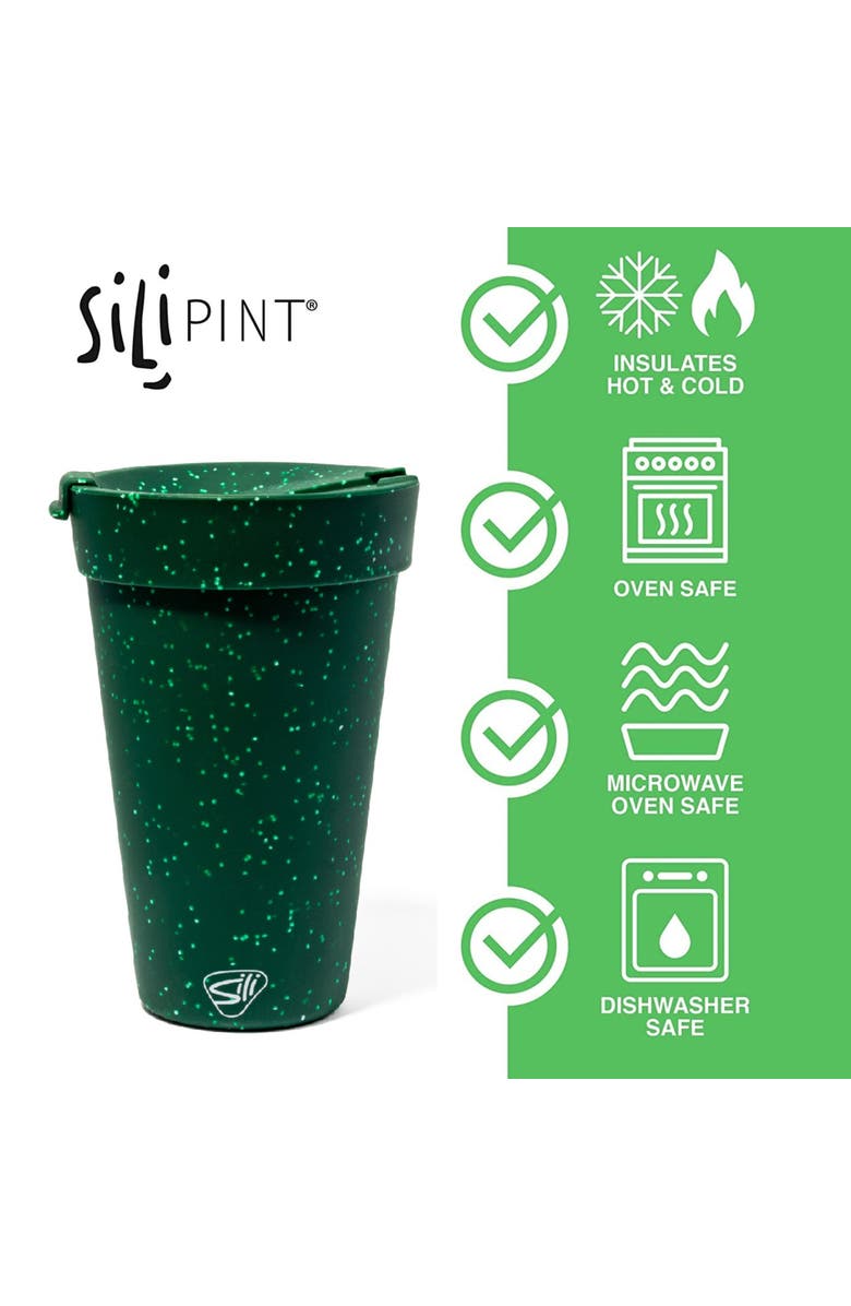 Silipint Silicone 16oz Coffee Tumblers, 2 Pack, Alternate, color, Green