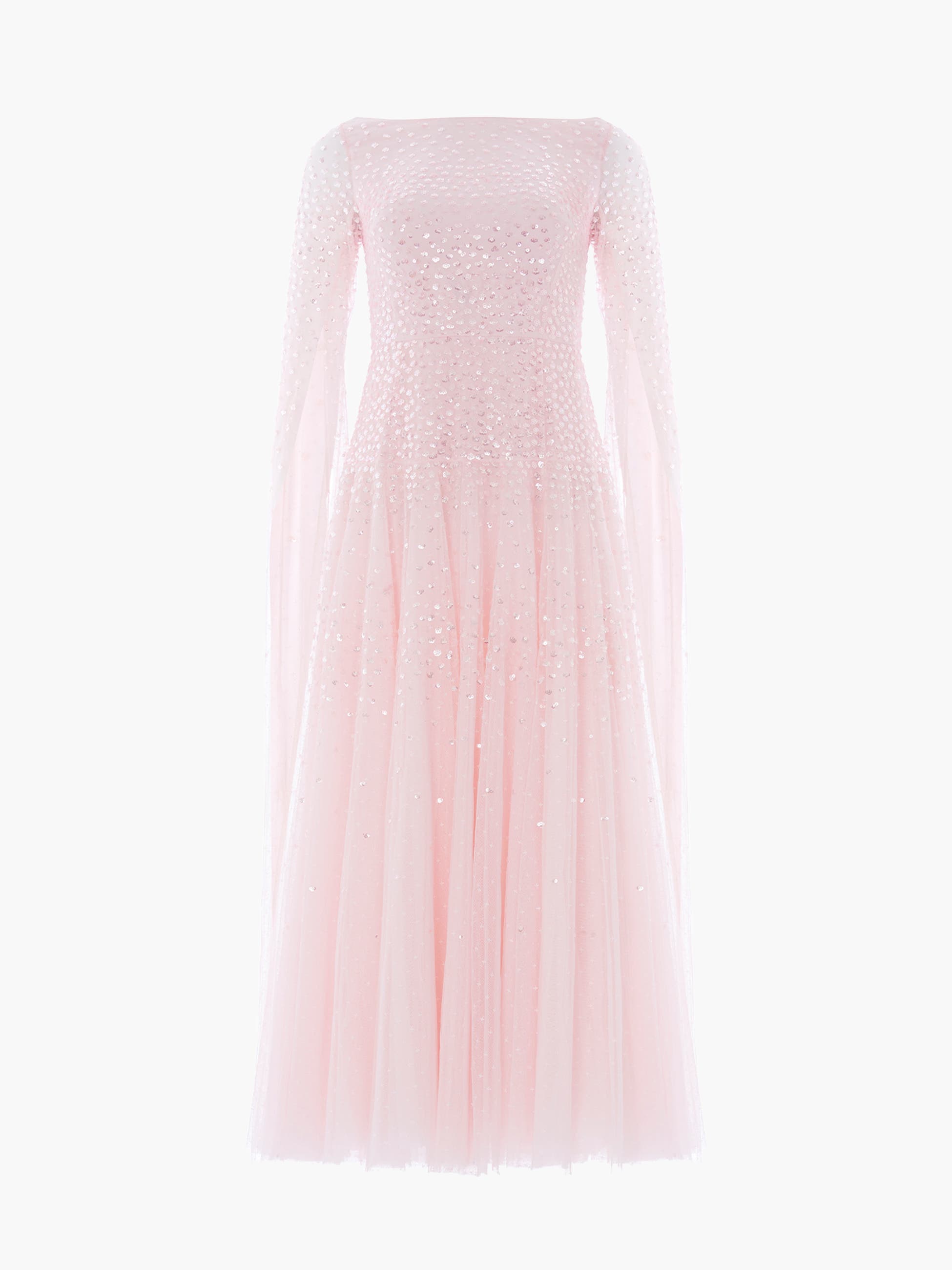 Sunrise Sequin Cape Sleeve Ankle Gown - image 2