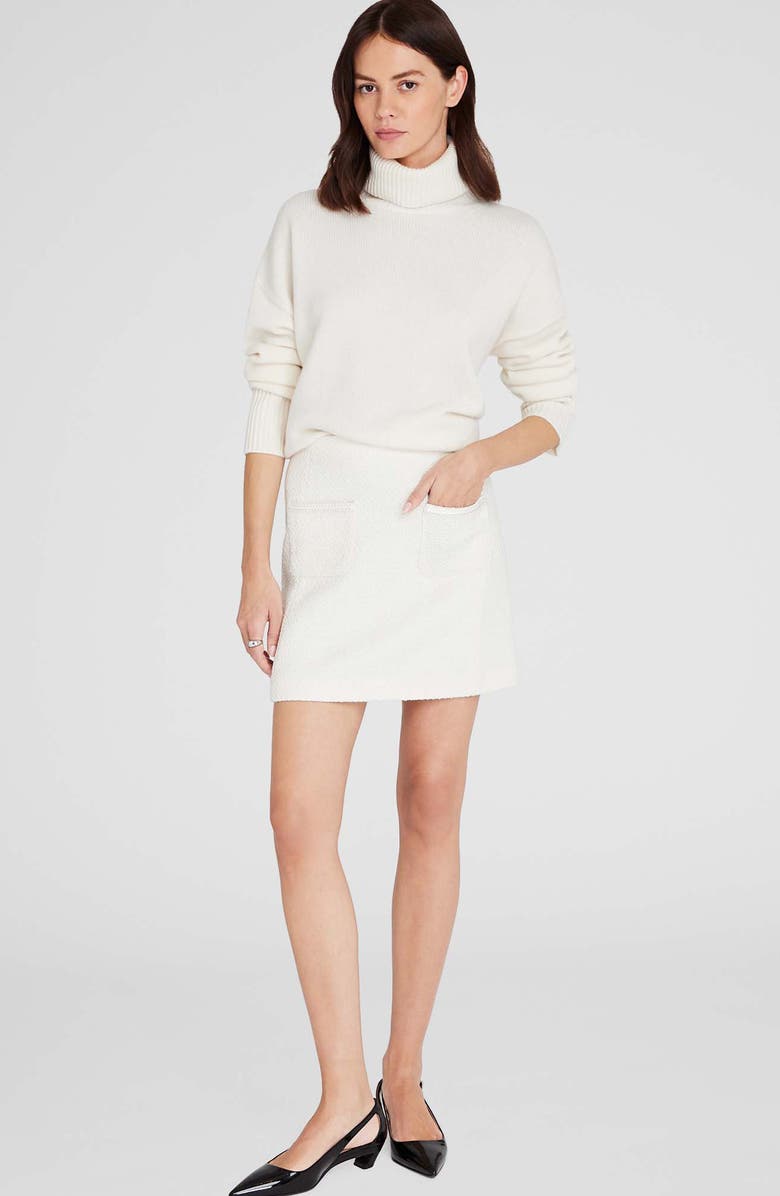 Club Monaco Patch Pocket Tweed Miniskirt, Alternate, color, 