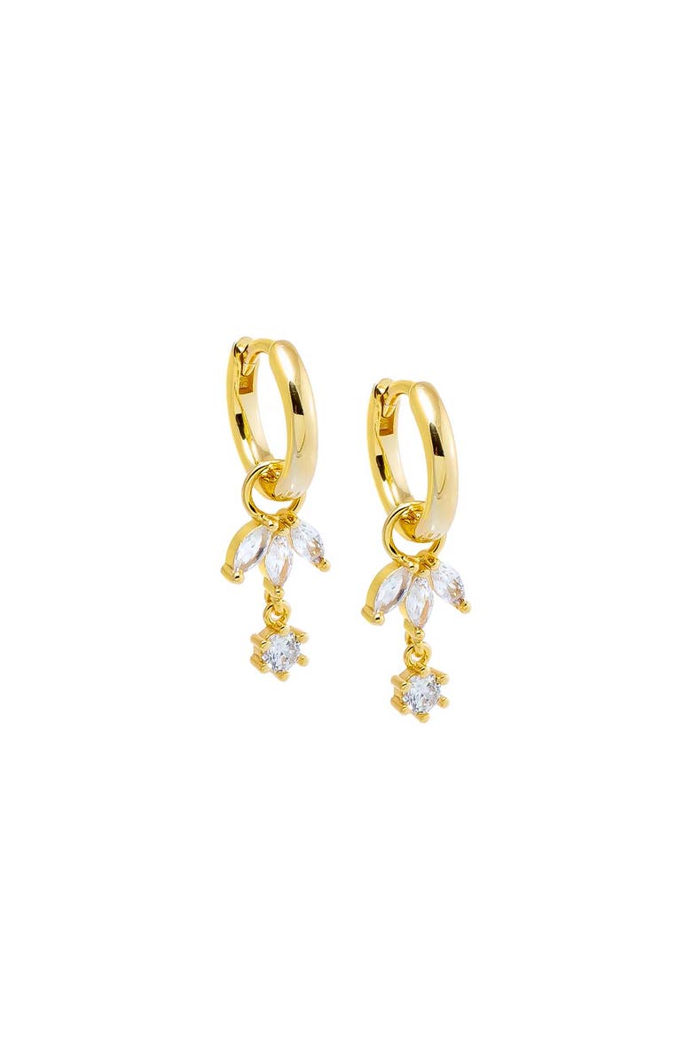 BY ADINA EDEN CZ Marquise Dangling Cluster Huggie Earring, Main, color, 