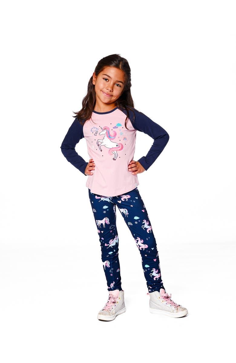 Deux par Deux Jersey Raglan Sleeve Tee, Main, color, Dusty Pink