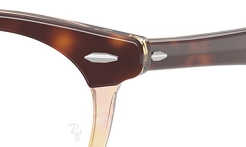 Ray Ban Ray-ban 51mm Square Optical Glasses In Light Havana On Multicolor