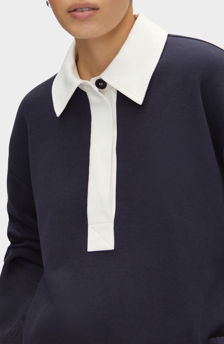 ALIGNE Joni Stripe Rugby Shirt, Alternate, color, Navy