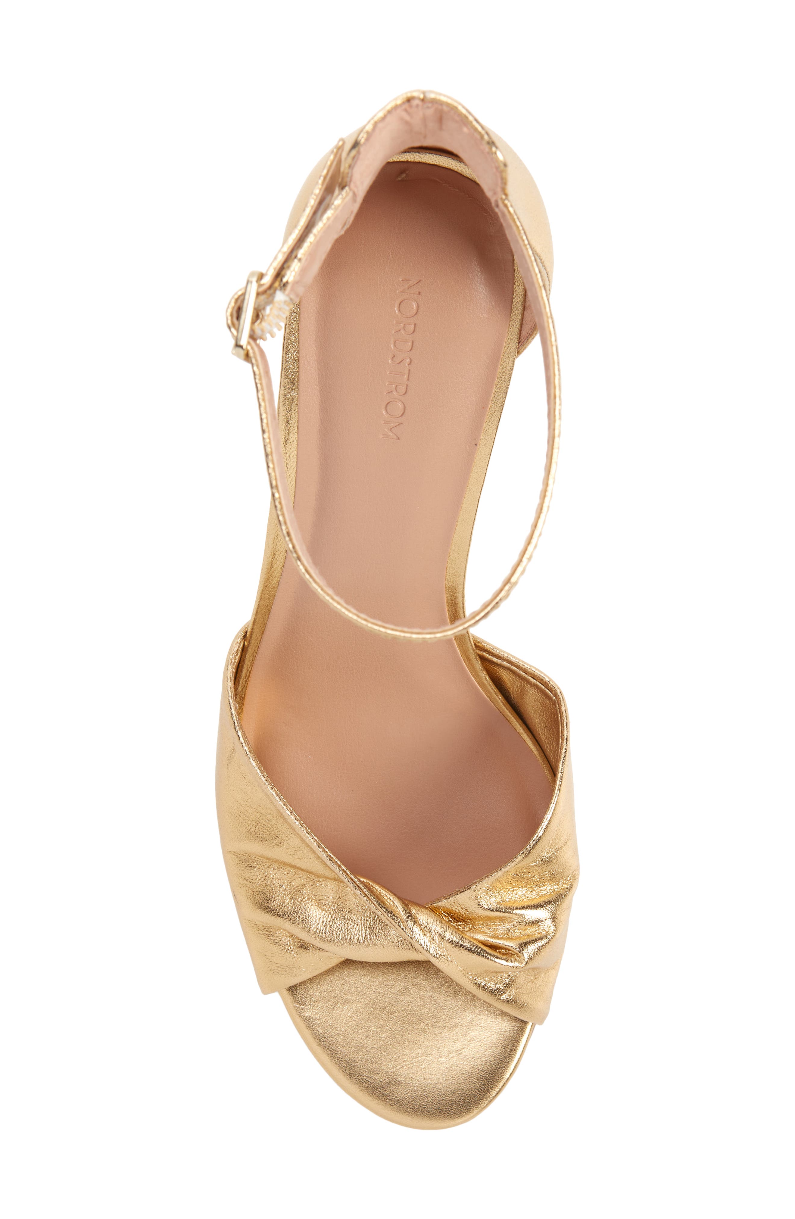 Nordstrom Anders Ankle Strap Sandal, Alternate, color, Gold Metallic