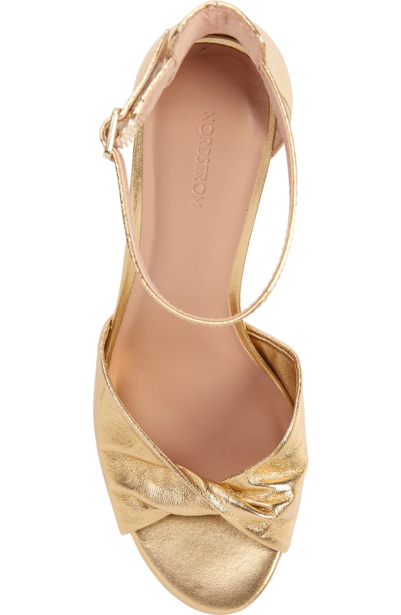 Nordstrom Anders Ankle Strap Sandal, Alternate, color, Gold Metallic