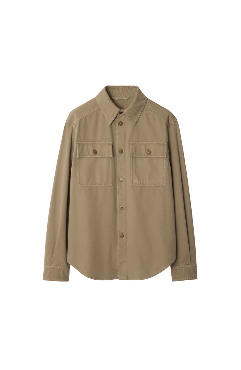 Burberry Cotton Overshirt, Alternate, color, Quill