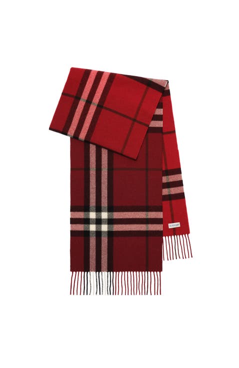 Gradient Check Cashmere Scarf