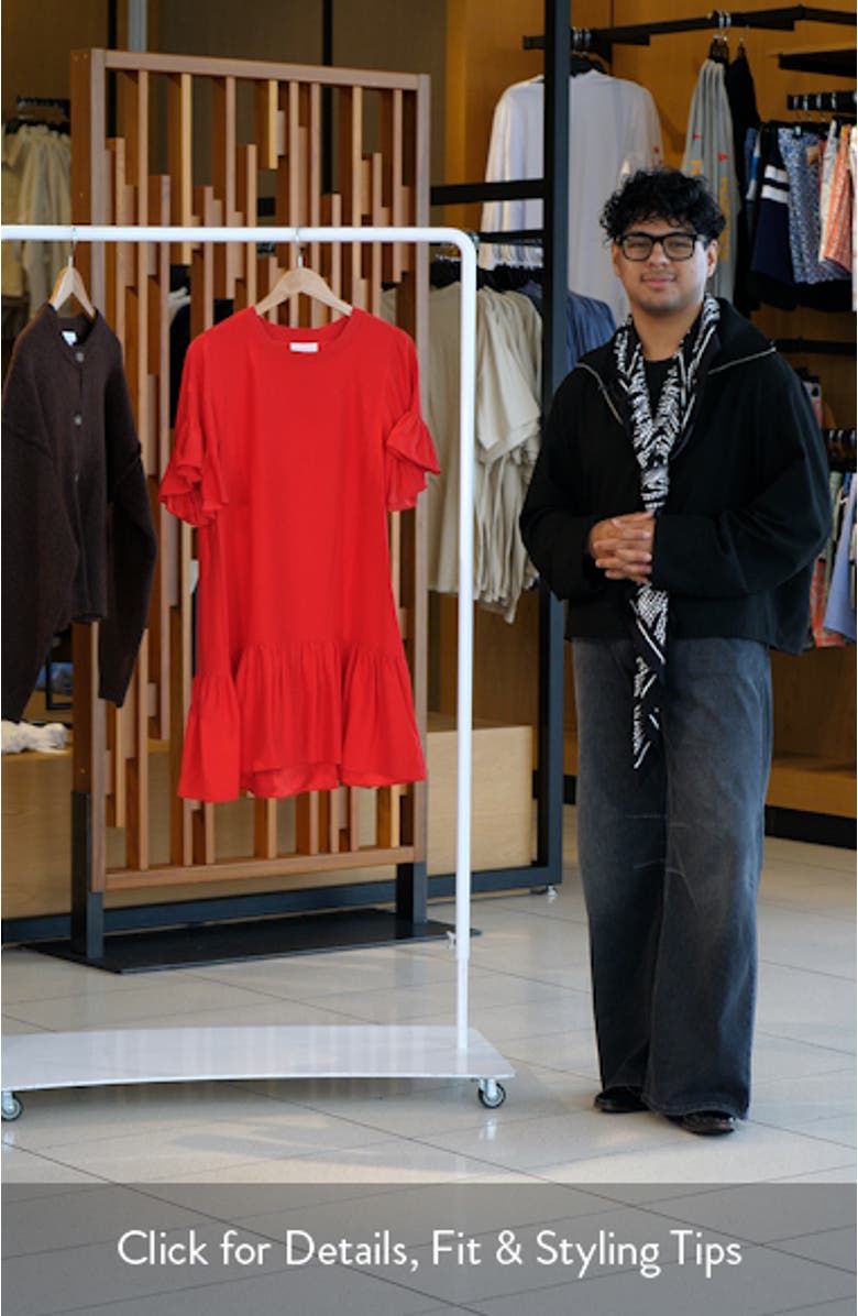 Leilah Drop Waist Silk Swing Dress, sales video thumbnail