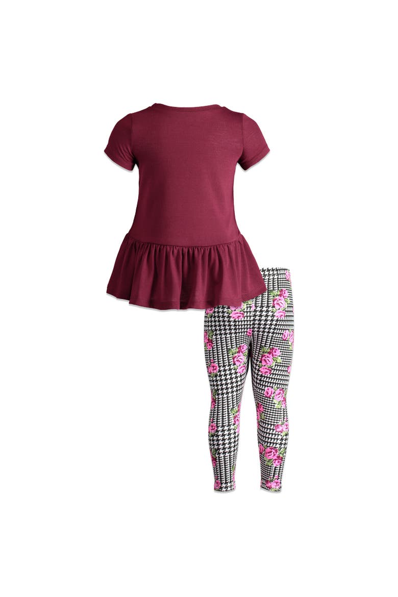 Minnie Mouse T-Shirt & Leggings Set, Alternate, color, Wine Red
