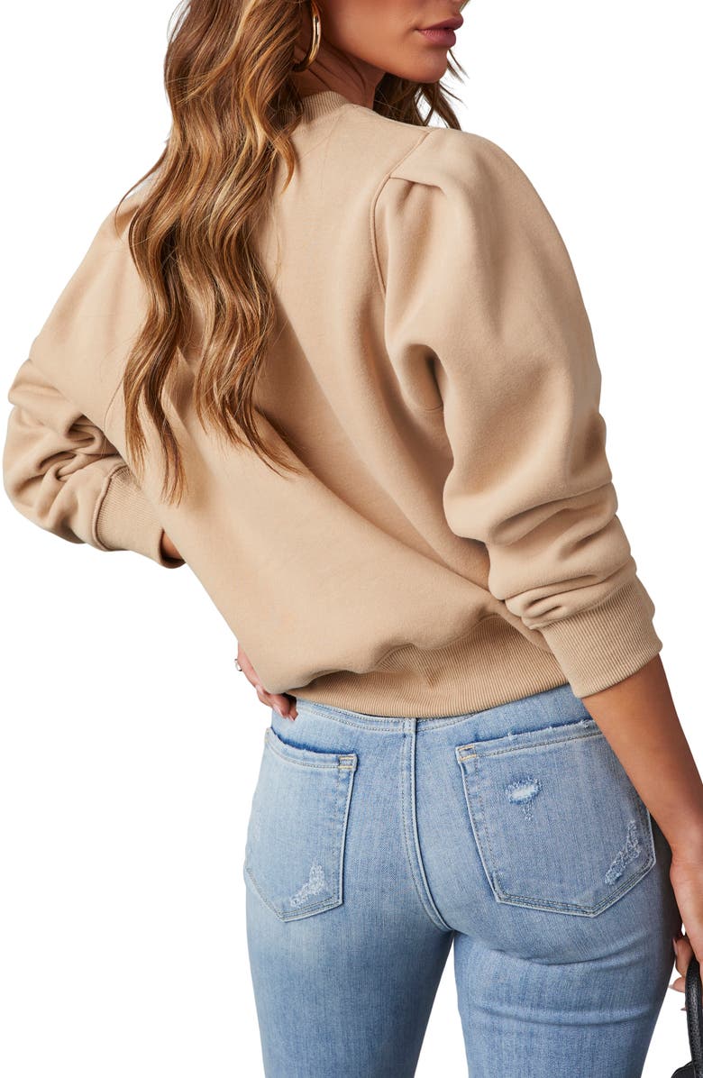 VICI Collection Huddy Puff Sleeve Cotton Sweatshirt, Alternate, color, 