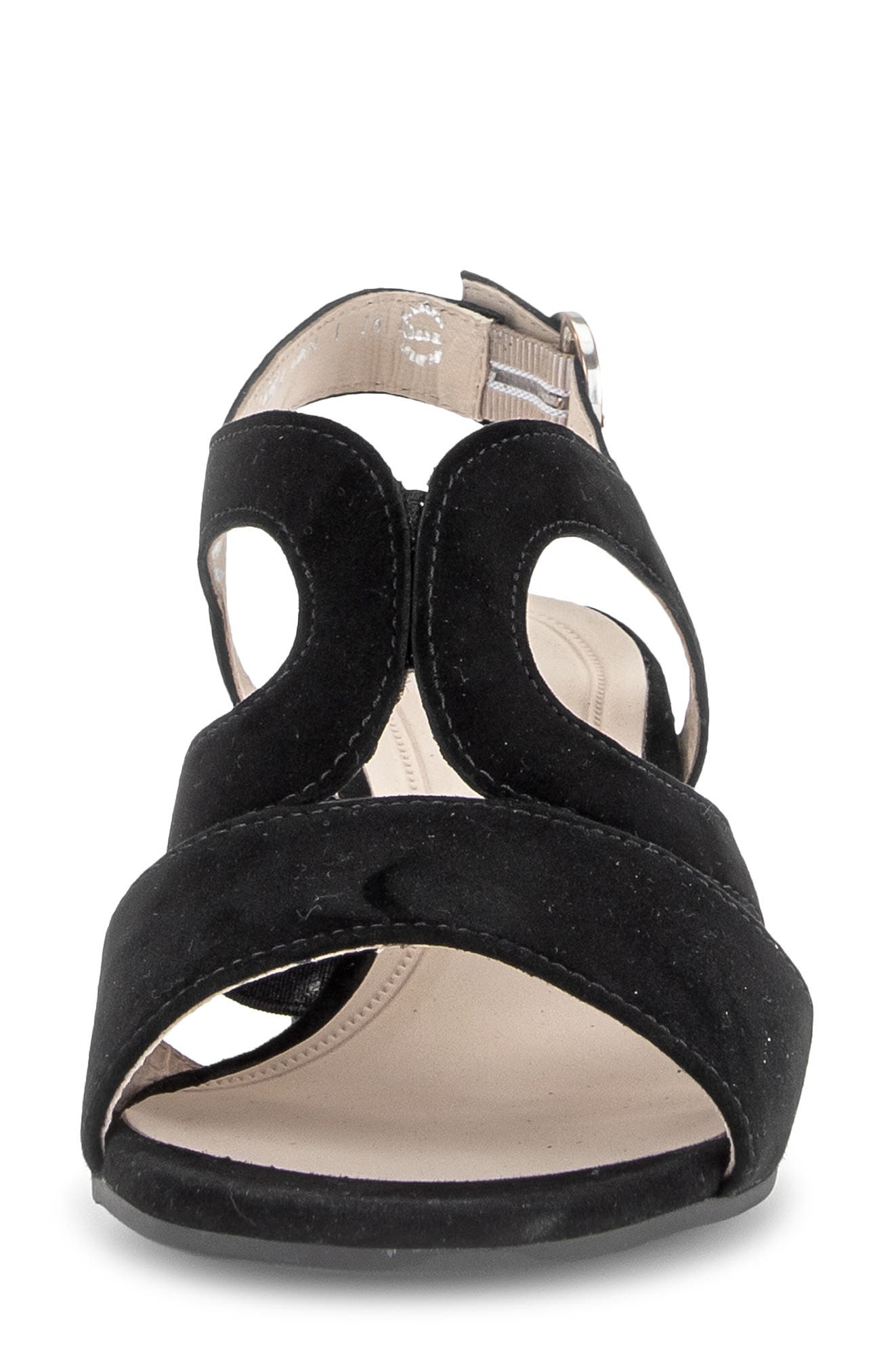 Gabor Ankle Strap Sandal, Alternate, color, Black