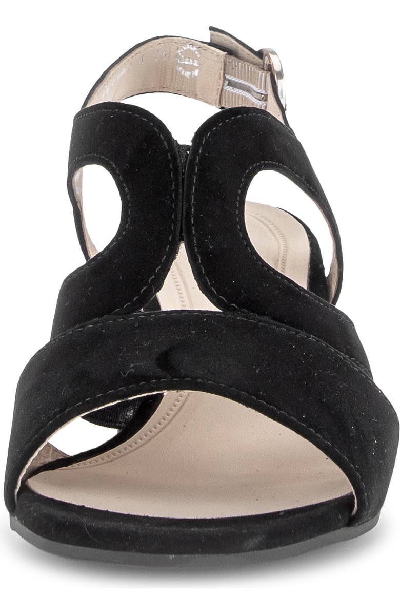 Gabor Ankle Strap Sandal, Alternate, color, Black