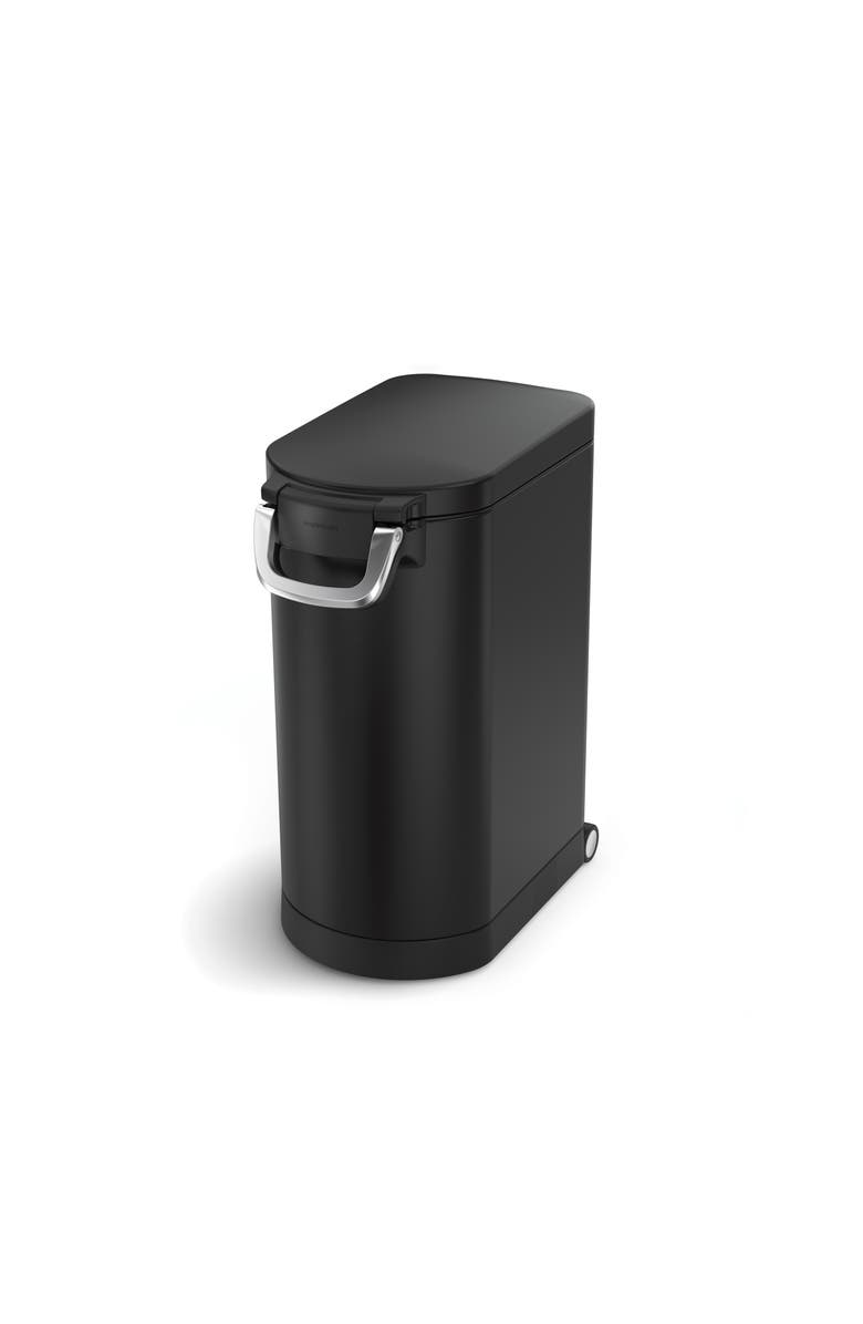 simplehuman large pet food can, Main, color, Matte Black