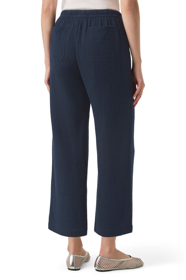 Adele Cotton Gauze Drawstring Pants, Alternate, color, NAVY
