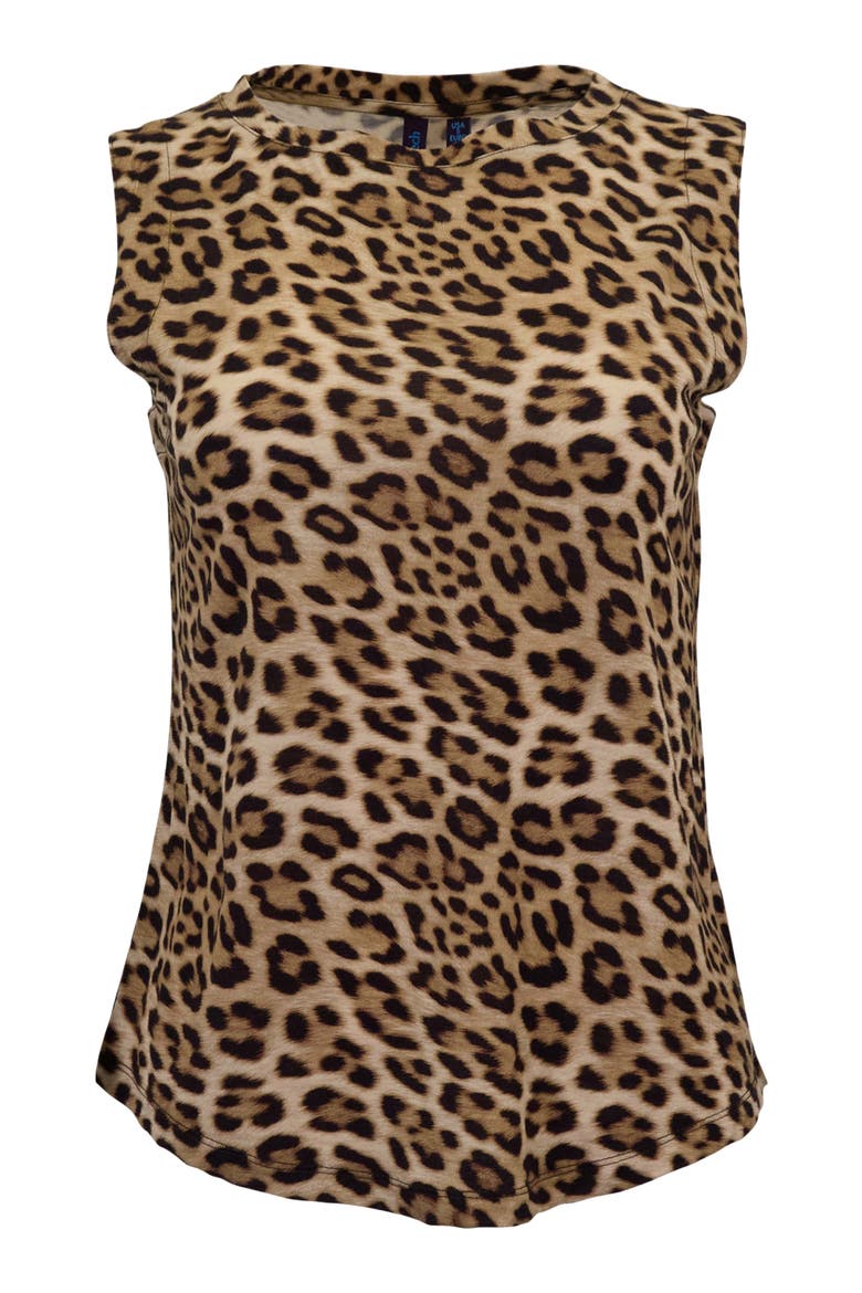 Leopard Womens Muscle Tank, Alternate, color, LEOPARD BROWN