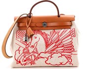 Pre-Owned Hermes Herbag Zip Pegase Pop Toile and Leather 31