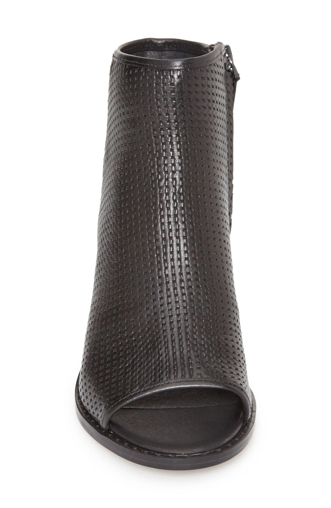 Kenneth Cole New York 'Shay' Open Toe Perforated Leather Bootie, Alternate, color, 