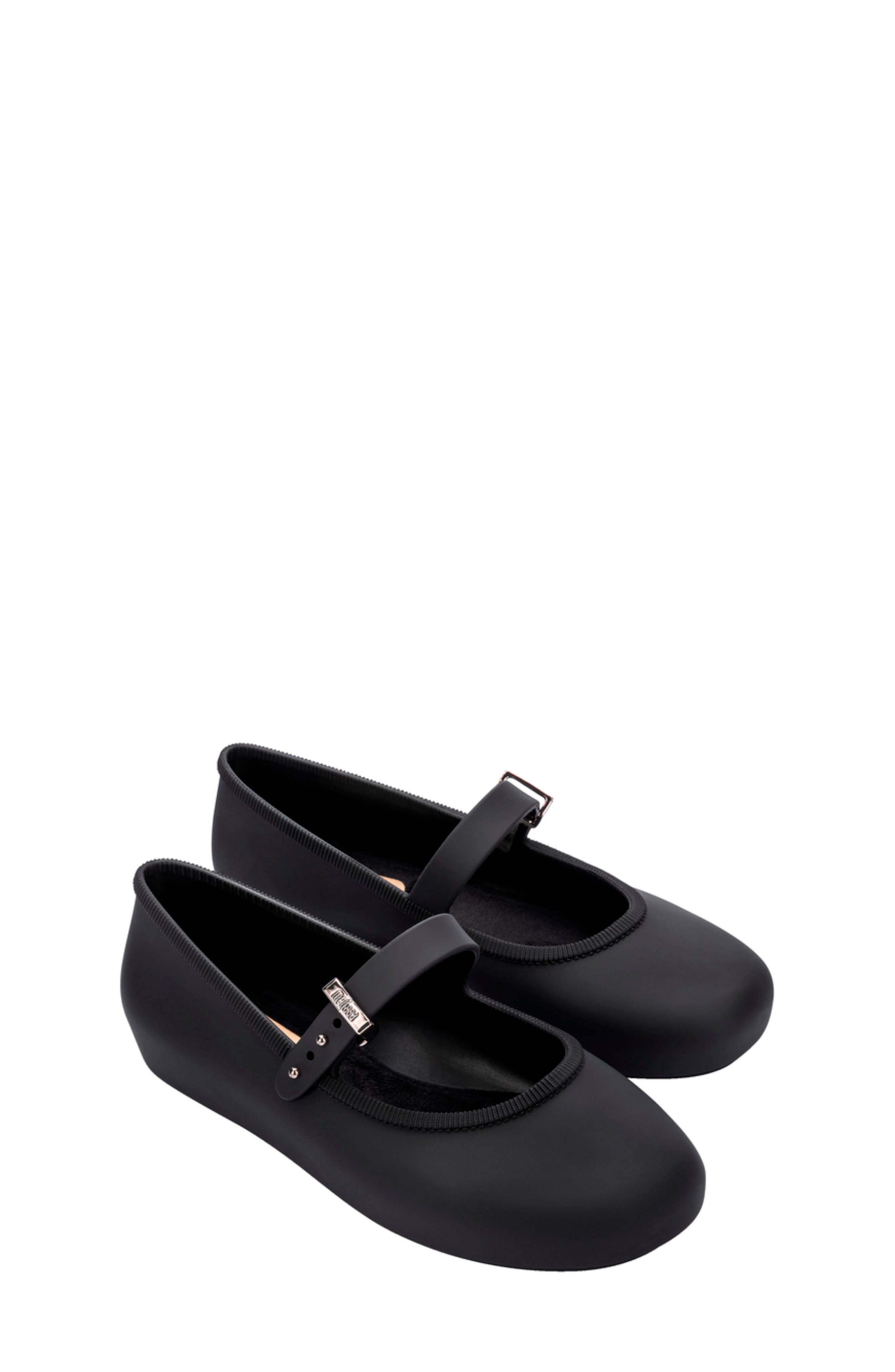 Mini Melissa Kids' Soft Ballerina Mary Jane Flat, Main, color, Black