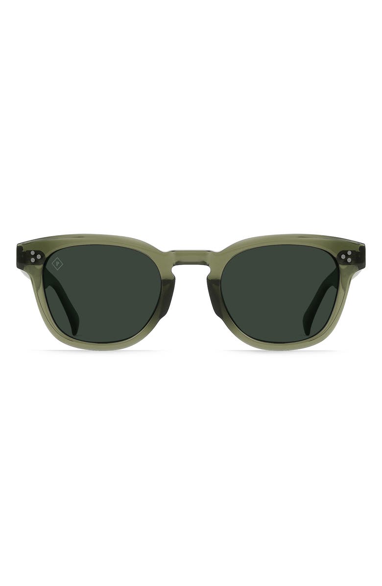 RAEN Squire Polarized Round Sunglasses, Main, color, Cambria/ Green Pol