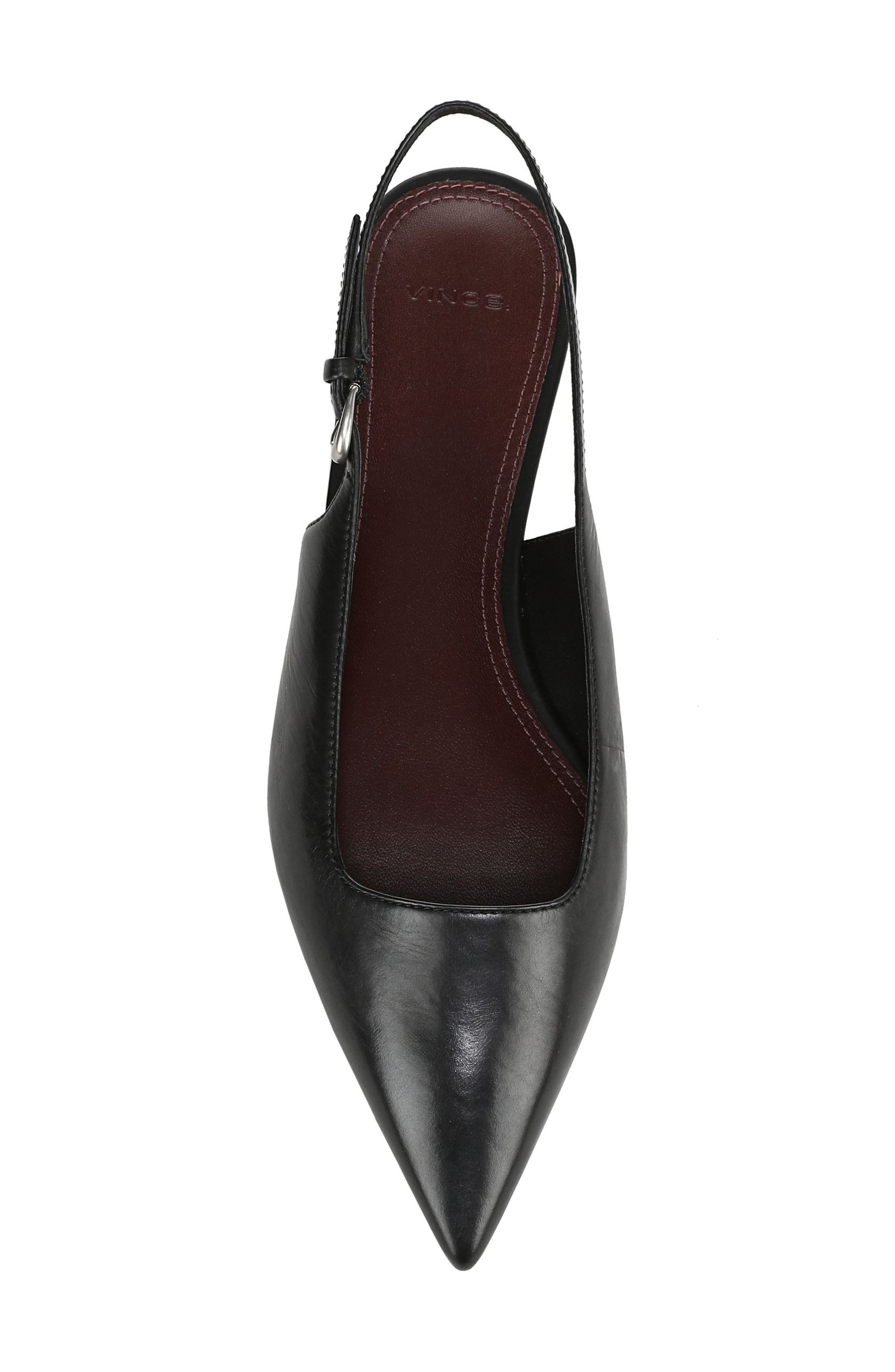 Vince Gracy Pointed Toe Slingback Flat, Alternate, color, Black