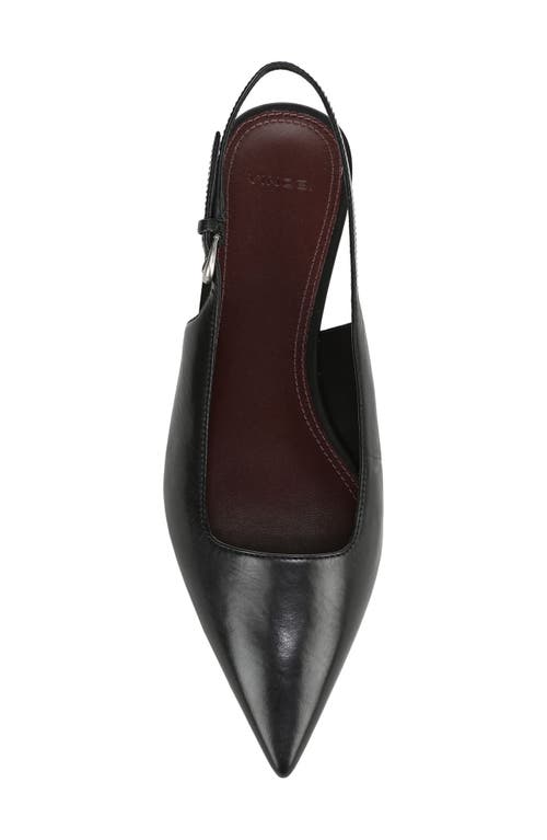 Vince Gracy Pointed Slingback Flat Pumps In Black
