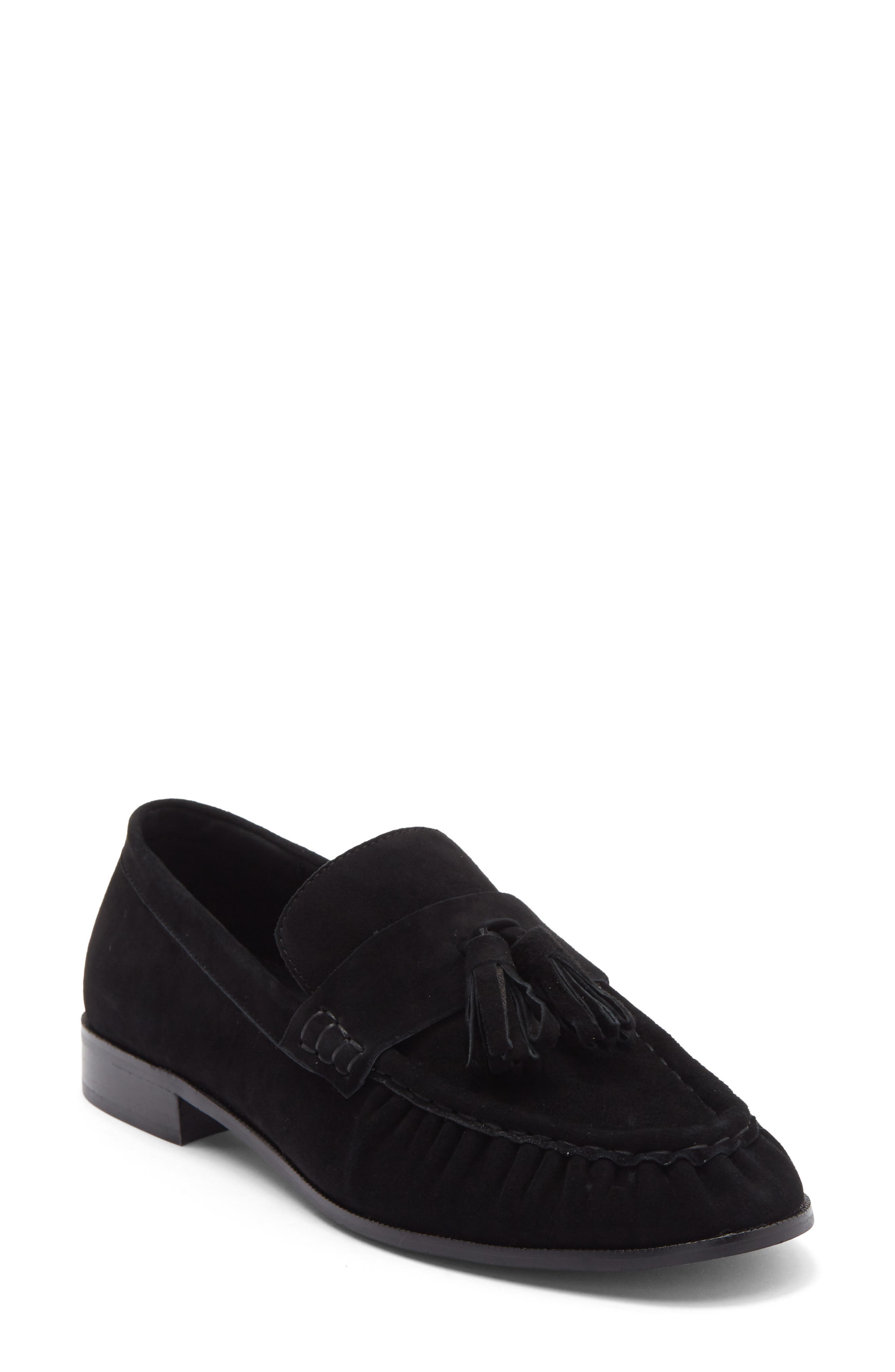 Jeffrey Campbell Articulate Kiltie Loafer, Main, color, Black Suede