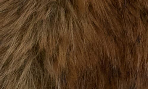 Mango Faux Fur Jacket In Brown