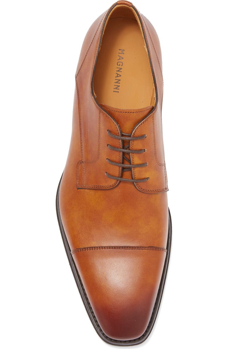 Magnanni Samson Burnished Cap Toe Derby - Wide Width Available, Alternate, color, Cuero