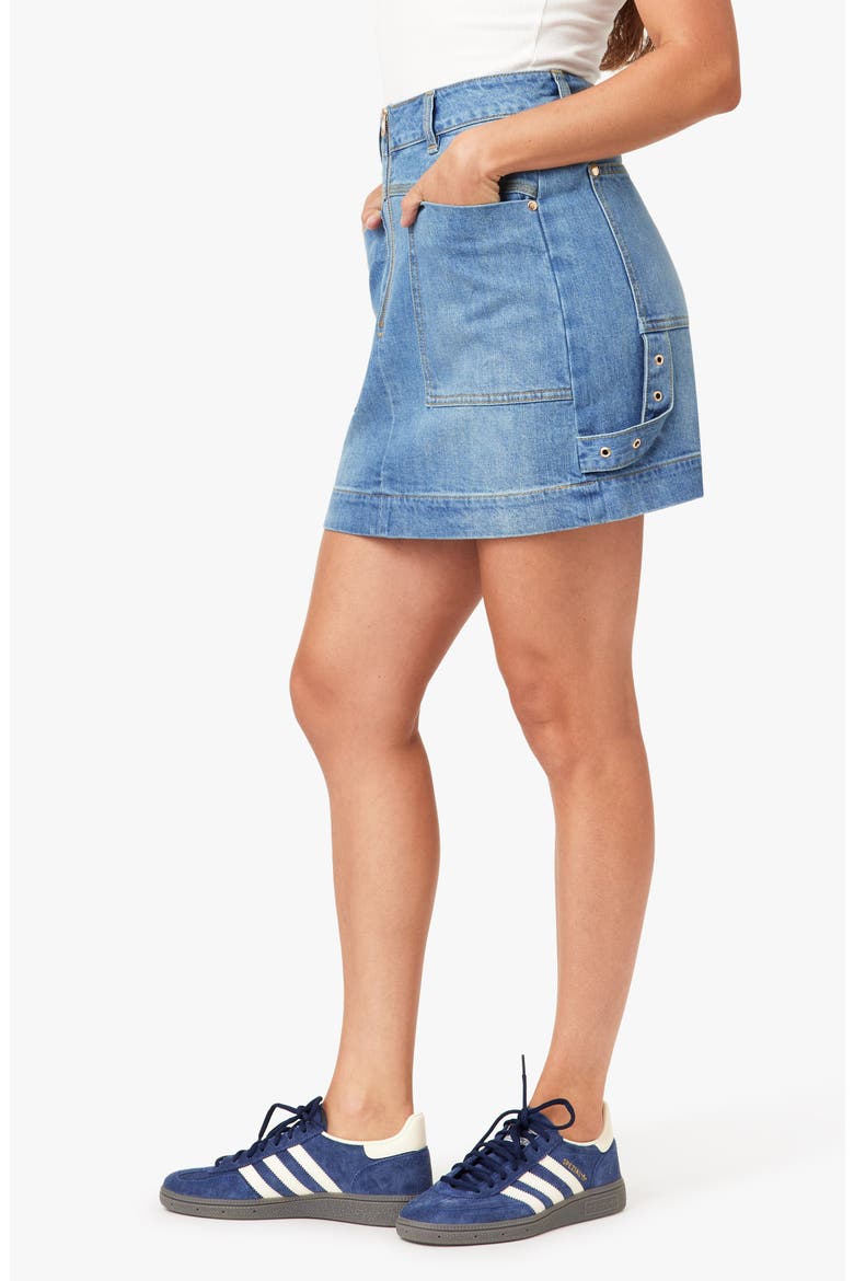Utility Pocket Denim Miniskirt, Alternate, color, COVE