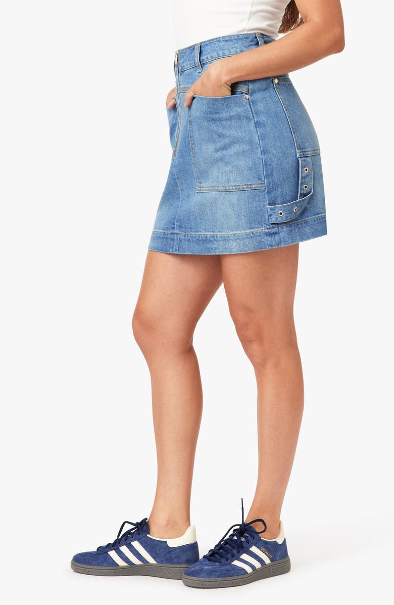 Habitual Utility Pocket Denim Miniskirt, Alternate, color, Cove
