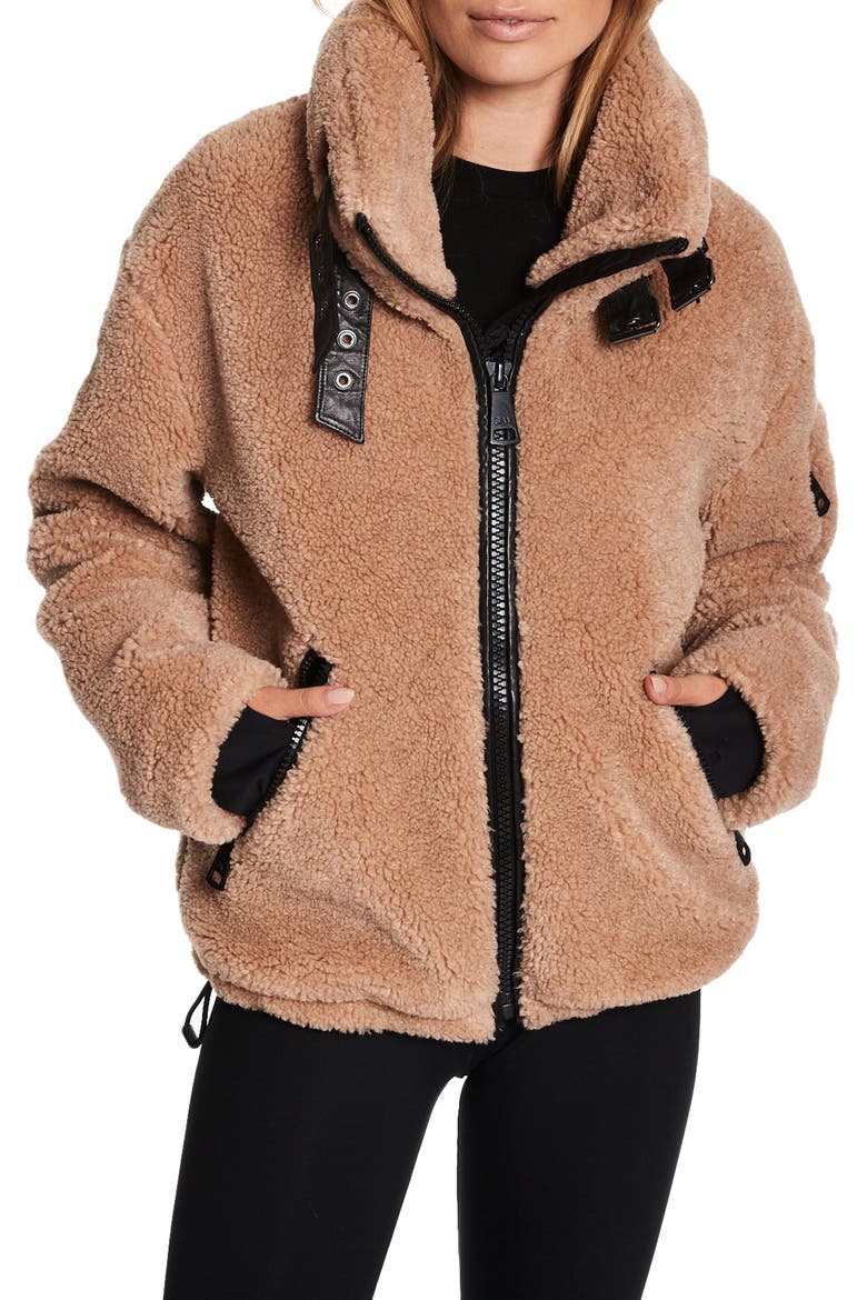 Denver Faux Shearling Jacket, Main, color, CAMEL