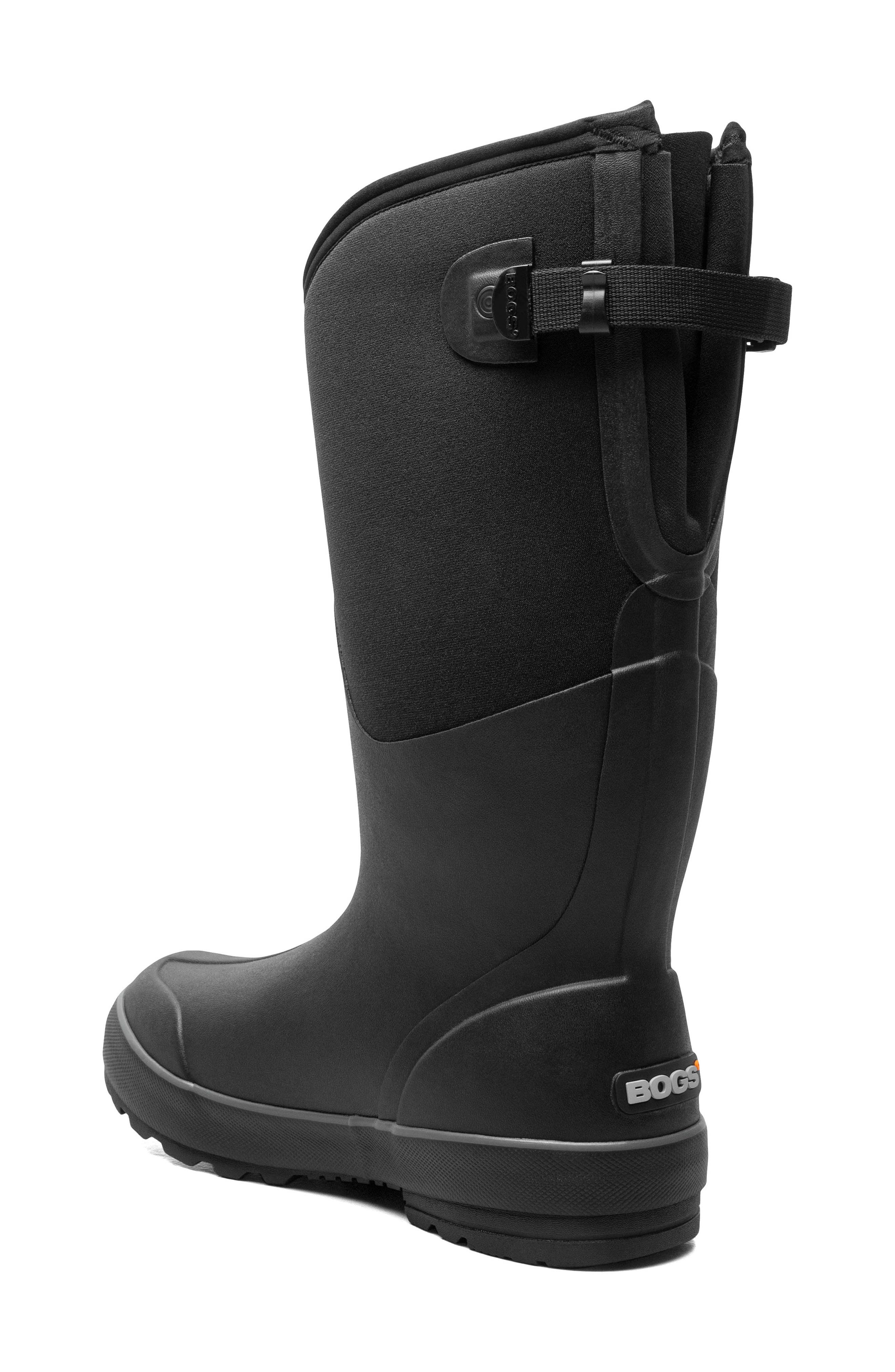 Bogs Classic II Adjustable Calf Waterproof Rain Boot, Alternate, color, Black