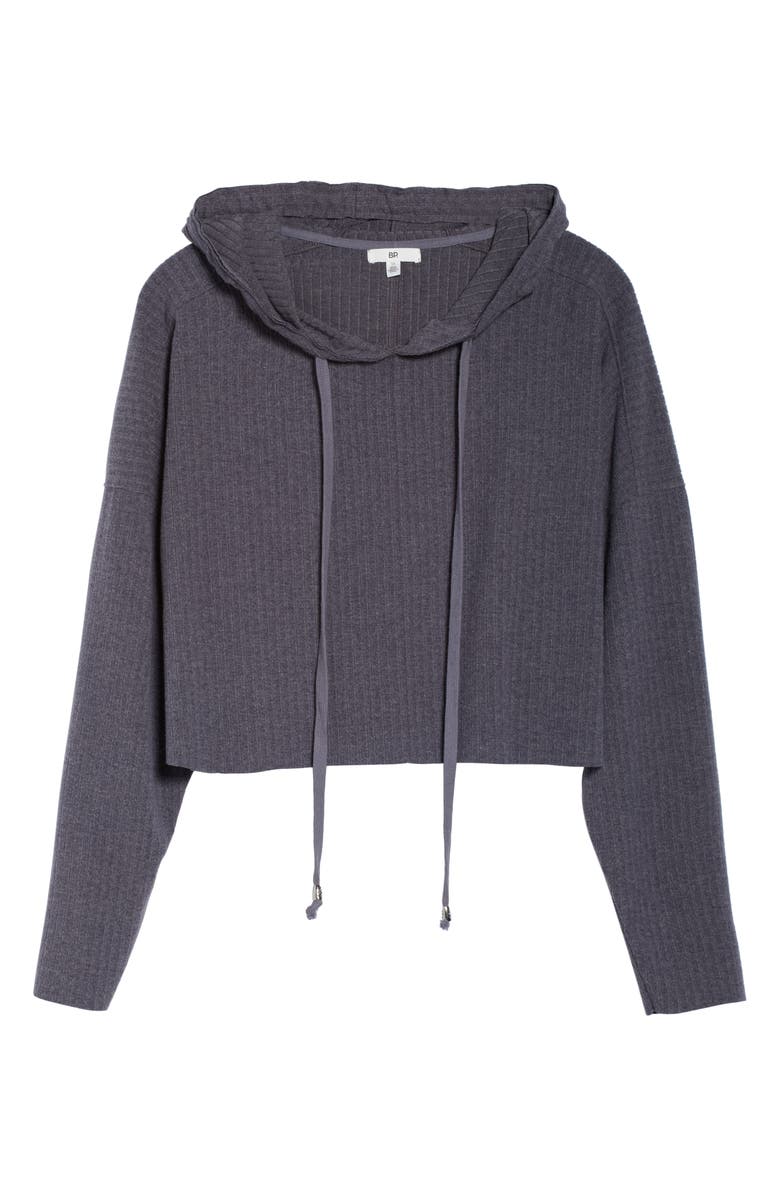 BP. Rib Knit Crop Hoodie, Alternate, color, 