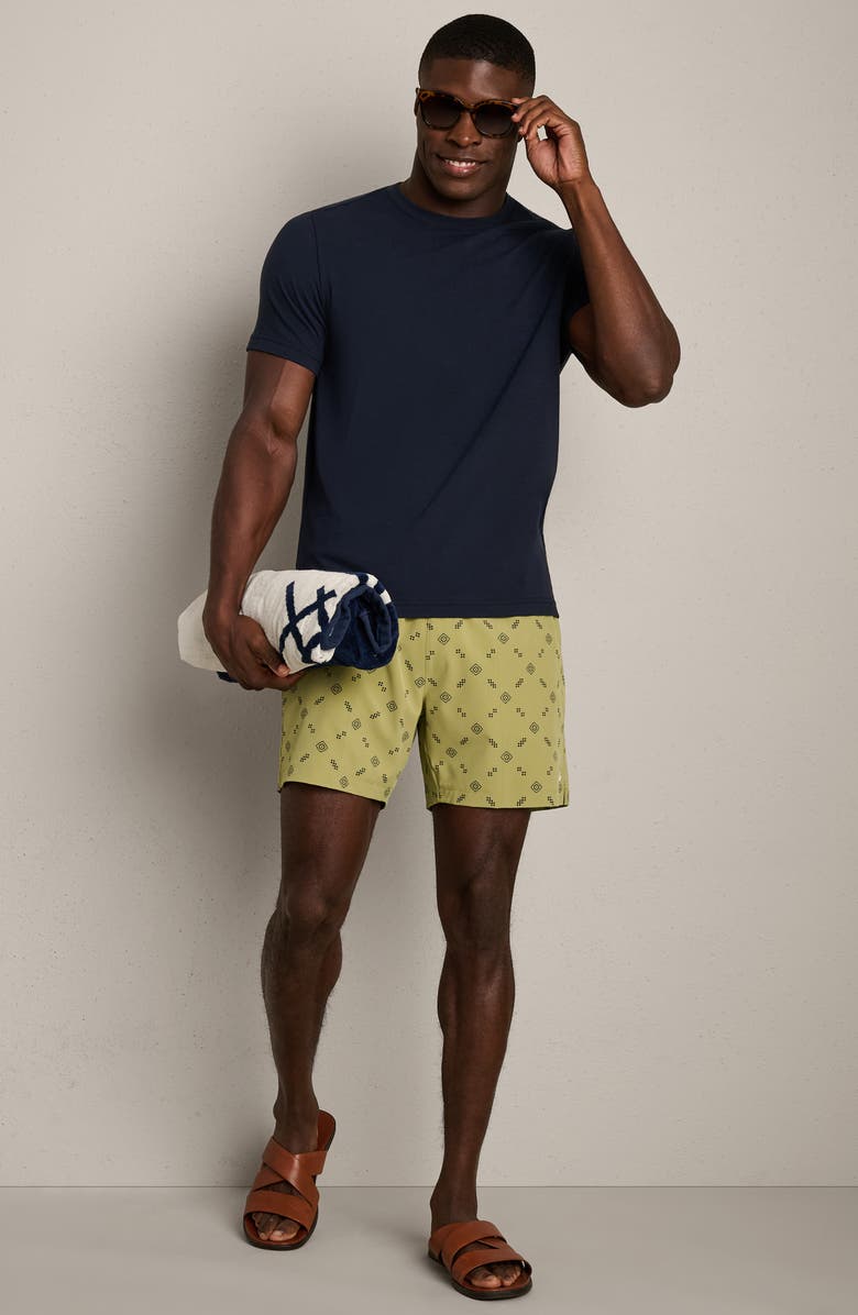 Rhone 5.5-Inch Water Repellent Swim Trunks, Alternate, color, Dusty Sage Foulard