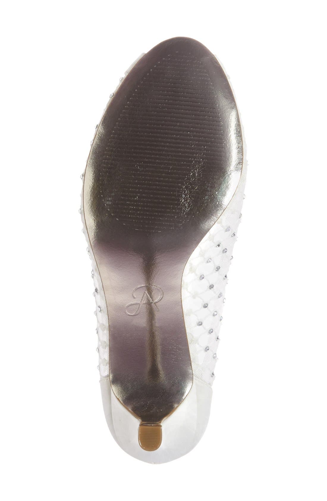 Adrianna Papell 'Zandra' Crystal Embellished Peep Toe Pump, Alternate, color, 