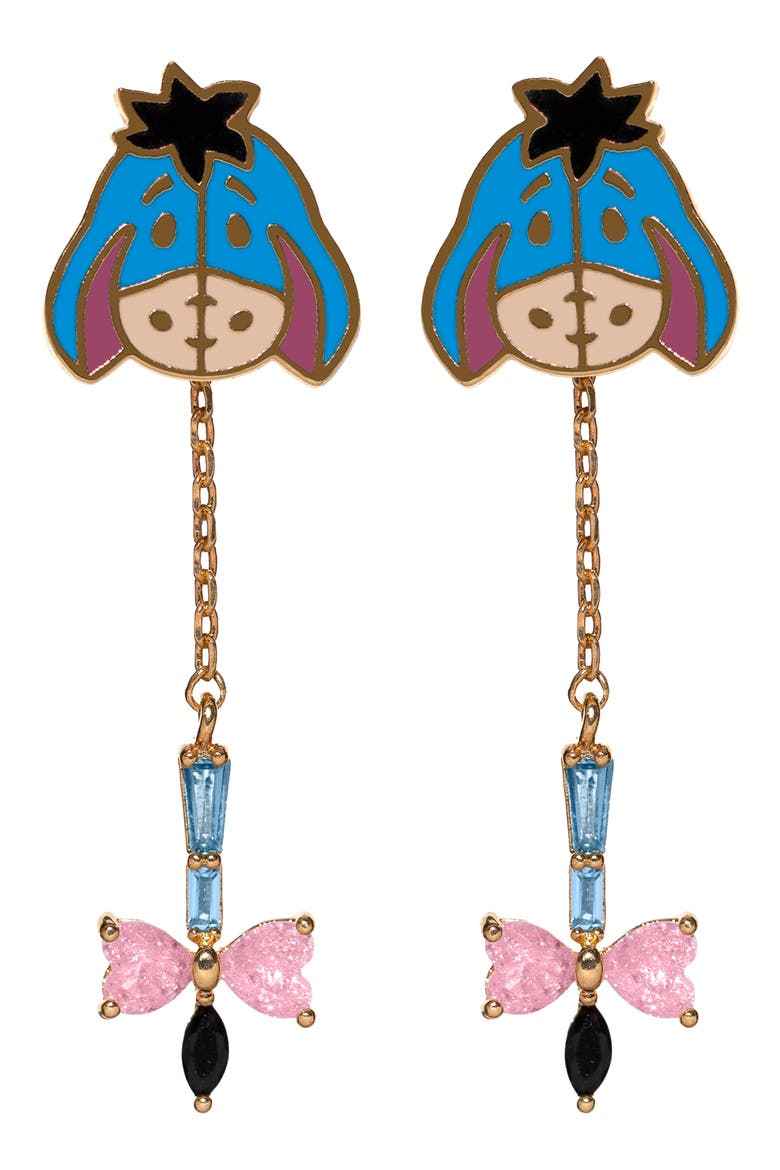 Disney Eeyore Dangle Earrings, Main, color, GOLD